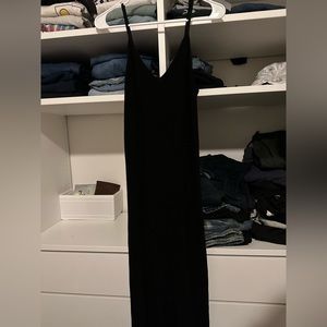 Black midi sweater dress